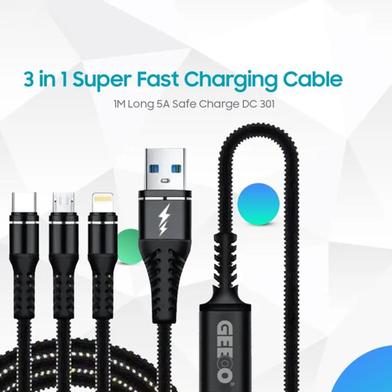 Geeoo 3 in1 Charging Data Cable DC-301 image