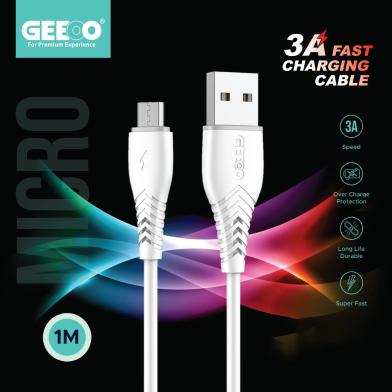 Geeoo DC100M 3A Fast Charging Micro USB Cable 1m With Pastic Box image