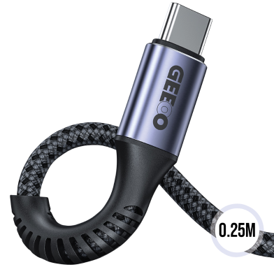 GEEOO DC21 (PD-PD) 60W Fast Charging Short Data Cable image
