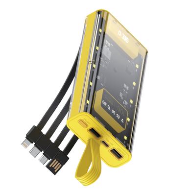 Geeoo P350 10,000mAh Transparent Power Bank with Attached Cable image