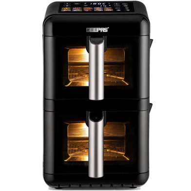 Geepas Dual Basket Digital Air Fryer Rapid Air Technology image