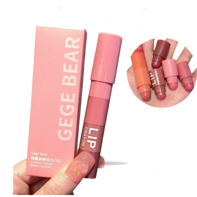 Gege Bear 4 in 1 Crayon Velvet Smooth Matte Lipstick image
