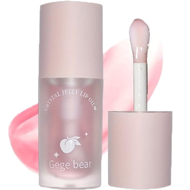 Gege Bear Crystal Jelly Lip Oil Peach Avocado Grape Flavor Hydrating Lip Oil 1 Pcs image