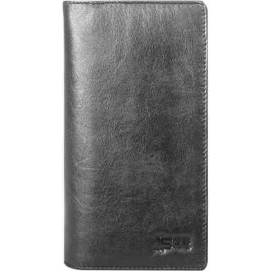 Genuine Leather Long Wallet Black image