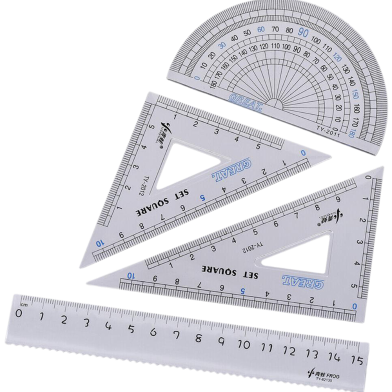 Geometry Ruler Combination Sets, 4 Pcs image