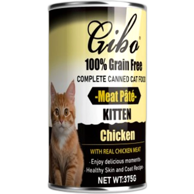 Giba Cat Can Food Grain Free Meat Pate Kitten - Chicken 375g | Cat Wet Food image