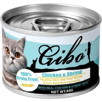 Giba Cat Can Food Soup - Tuna and Shrimp 80g | Healthy Skin and Coat Recipe image