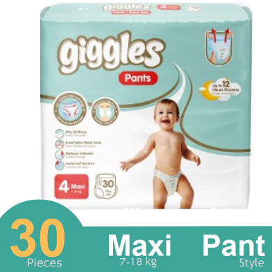 Giggles Pant System Baby Diaper (Maxi) (7-18 Kg) (30 Pcs) image
