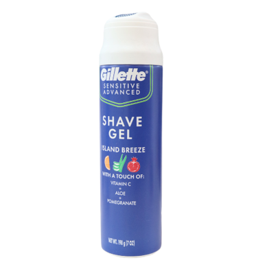 Gillette Island Breeze Sensitive Advanced Shave Gel 198 gm image