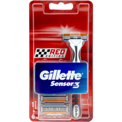 Gillette Red Edition Sensor 3 Razors Razors 1pcs Blades 6pcs image