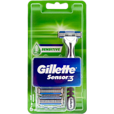 Gillette Sensor 3 Razors Sensitive Razors 1pcs Blades 6pcs image
