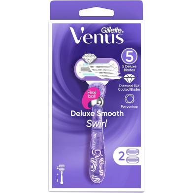 Gillette Venus Flexi Ball Deluxe Smooth Swirl Razor 2 Blades image