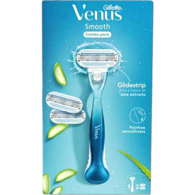 Gillette Venus Smooth Glidestrip Aloe Extracts Razor Combo Pack image