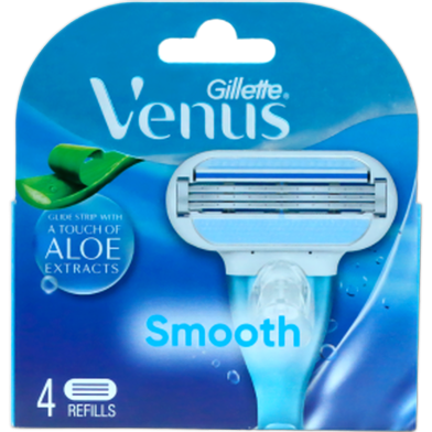 Gillette Venus Smooth Razor Blades With Aloe Vera Extracts For Women - 4 Refills image