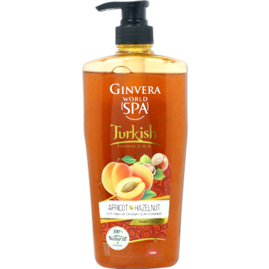 Ginvera World Spa Apricot Hazelnut Turkish Shower Scrub 750ml image
