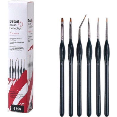 Giorgione G-MX006 Nylon Hair Paint Brushes 6 Pcs Set image