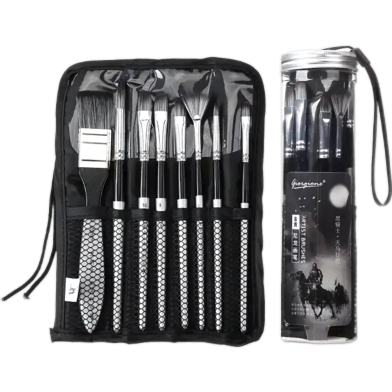 Giorgione Mate-30 Black Nylon Brush Suit 8 Pcs image