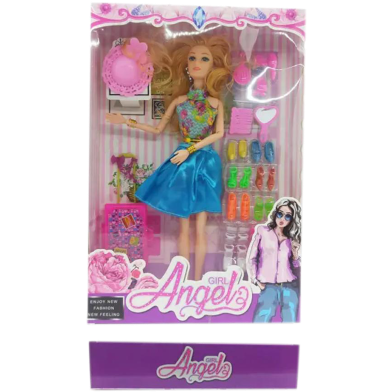 Girl Angela Stylish Barbie Doll (barbie_b_mini_shoe_blue) image
