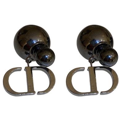 Girl Ins New Black Letter D Pearl Earrings for Women Girl Fashion Party Accessories image