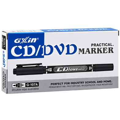 Gxin CD/DVD/OHP Marker Pen - Black (4pcs) image