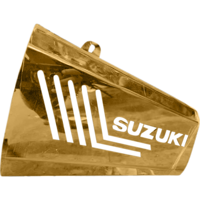 Gixxer SF 2021 Silencer Guard Exhaust SS Cover With Fittings image