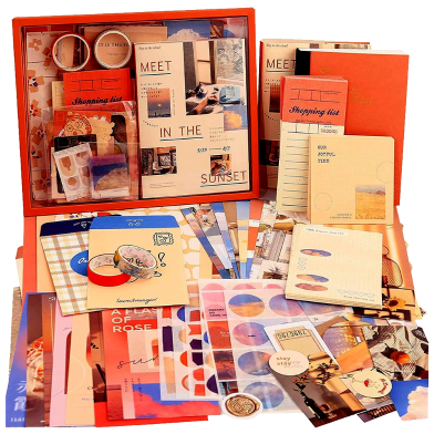 Gkdared Vintage Aesthetic Paper Junk Journal And Scrapbook Kit A6 Notebook image