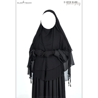 Glam Touch ABRU 3 Layer Hijab Niqab Set image