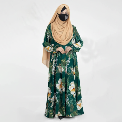 Glam Touch Abaya Al-Basharah -Premium Box Pleated Abaya image