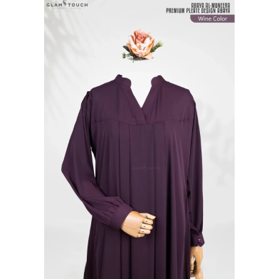 Glam Touch Abaya Al-Muneera Premium Pleate Design Abaya image