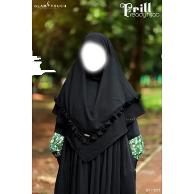 Glam Touch Frilled Ready Hijab image