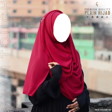 Glam Touch Full Coverage Plain Hijab - Diamond Georgette image