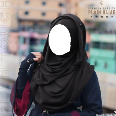 Glam Touch Full Coverage Plain Hijab - Diamond Georgette image