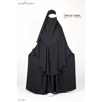Glam Touch Haya Set Abaya (3 Part Set) image
