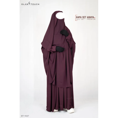 Glam Touch Haya – 3 Piece Premium Abaya Set image