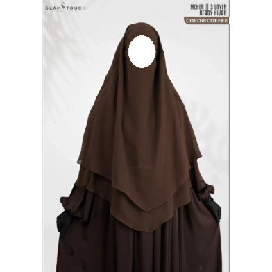 Glam Touch Meher 3 Layer Ready Hijab | image