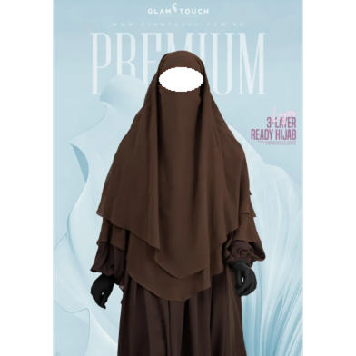 Glam Touch Meher 3 Layer Ready Hijab | image