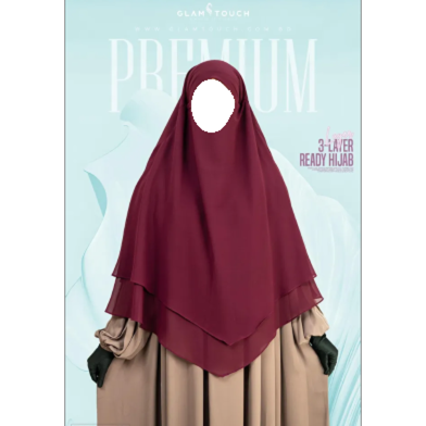 Glam Touch Meher 3 Layer Ready Hijab | image