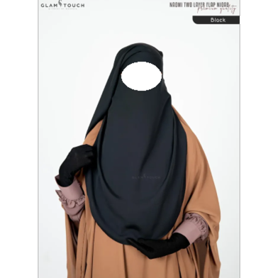 Glam Touch Naomi Two Layer Flap Niqab | image