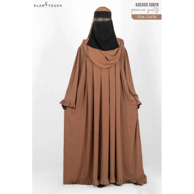 Glam Touch Nusrah Chest Pleated Abaya image