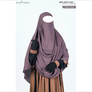 Glam Touch Ummi Instant Ready Hijab And Niqab Set image