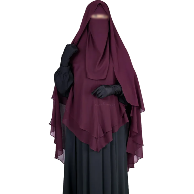 Glam Touch Zara - 3 Layer Extra Long Ready Hiab Wine image