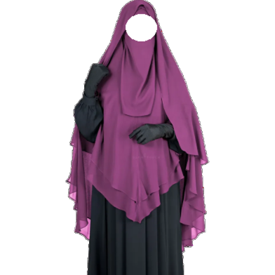 Glam Touch Zara - 3 Layer Extra Long Ready Hiab | Light Purple image