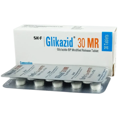Glikazid Mr 30 Mg Tablet 10's Strip image