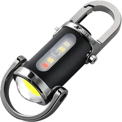 Glimmer 7-Mode USB Rechargeable Keychain Flashlight – 300LM Emergency image