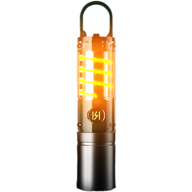 Glimmer 800LM Zoomable LED Torch Flashlight 1200mAh Rechargeable Spotlight with Side Lamp for Camping - Dark Green image