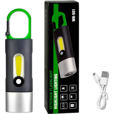 Glimmer Mini Strong 300 Mah 4 Modes Light Keychain Flashlight Usb Rechargeable Cob Led Torch Waterproof Portable Camping And Emergency Light image