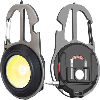 Glimmer Multifunctional COB LED Keychain Work Light – 500LM, USB-C Rechargeable, Magnet image