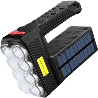Glimmer Solar Rechargeable LED Flashlight – 8 LED COB, USB/Solar, Waterproof image