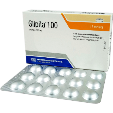 Glipita 100 mg Tablet 15's Pack image