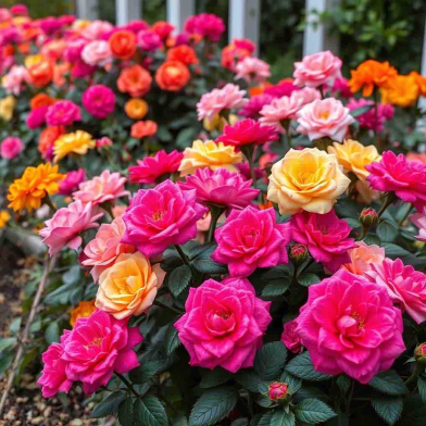 Global Rainbow Color Roses Flower Seeds - 20 Pcs image